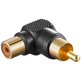 Audio-Adapter Cinchstecker auf Cinch Kupplung schwarz