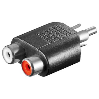 Audio-Adapter Cinchstecker auf 2x Cinch Kupplung