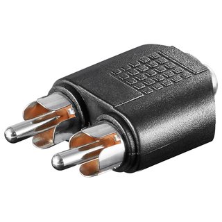 Audio-Adapter 3,5mm Stereo Kupplung auf 2x Cinch Stecker