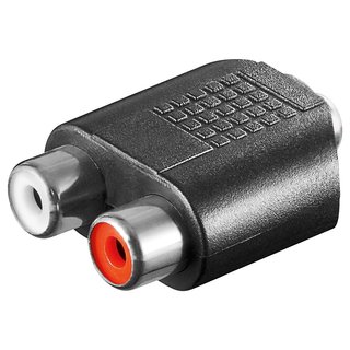 Audio-Adapter 3,5mm Stereo Kupplung auf 2x Cinch Kupplung