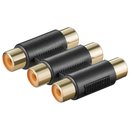 Audio-Adapter 3x Cinch Kupplung auf 3x Cinch Kupplung...
