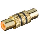 Audio-Adapter Cinch Kupplung auf Cinch Kupplung vergoldet...