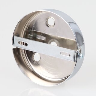 Lampen Zier-Baldachin Metall verchromt  100 mm fr 4 Lampenpendel