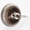 Lampen Baldachin – Metall nickel matt, Tulpenform Ø 90 mm × H 61 mm, mit Leuchtenaufhängung für 10er Pendelrohr