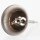 Lampen Baldachin – Metall nickel matt, Tulpenform Ø 90 mm × H 61 mm, mit Leuchtenaufhängung für 10er Pendelrohr