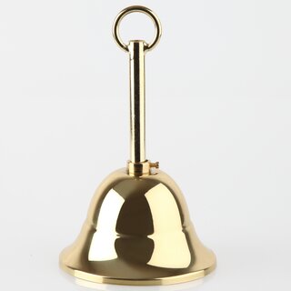 Lampen Baldachin &ndash; Metall Messing poliert, Tulpenform  90 mm  H 61 mm, mit Leuchtenaufhngung fr 10er Pendelrohr
