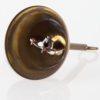 Lampen Baldachin &ndash; Metall Antik Fum, Tulpenform  90 mm  H 61 mm, mit Leuchtenaufhngung fr 10er Pendelrohr