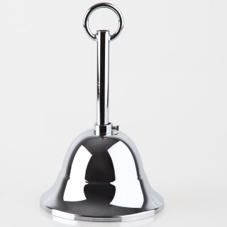 Lampen Baldachin – Metall verchromt, Tulpenform Ø 90 mm × H 61 mm, mit Leuchtenaufhängung für 10er Pendelrohr