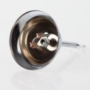 Lampen Baldachin – Metall verchromt, Tulpenform Ø 90 mm × H 61 mm, mit Leuchtenaufhängung für 10er Pendelrohr