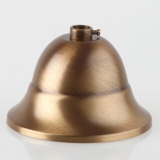 Lampen Baldachin – Metall Flämisch Antik, Tulpenform Ø 90 mm × H 61 mm, für 10er Pendelrohr