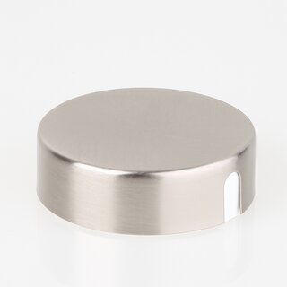 Lampen Abzweig-Baldachin 72  22 mm Metall in Edelstahloptik (Nickel matt) mit Zierkappe