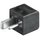 Lautsprecher-Stecker schwarz liegend mit Schraubanschluss