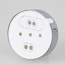 Lampen Abzweig-Baldachin 72 × 22 mm Metall verchromt poliert mit Zierkappe