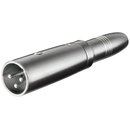 XLR-Adapter 3-pol Stecker auf 6,35mm Mono Klinken Kupplung