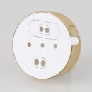 Lampen Abzweig-Baldachin 72 × 22 mm Metall messing poliert mit Zierkappe