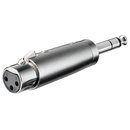 XLR-Adapter 3-pol Kupplung auf 6,35mm Klinken-Stecker