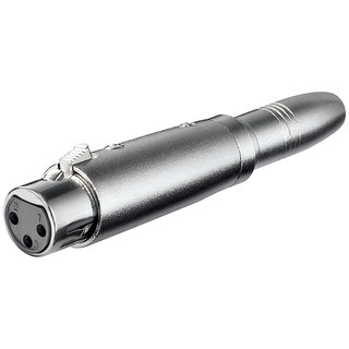 XLR-Adapter 3-pol Kupplung auf 6,35mm Mono Klinken-Kupplung