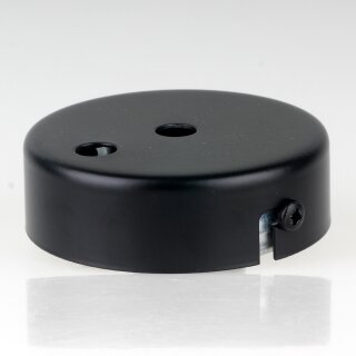 Lampen Zier-Baldachin Metall schwarz Ø 80 mm für 2 Lampenpendel