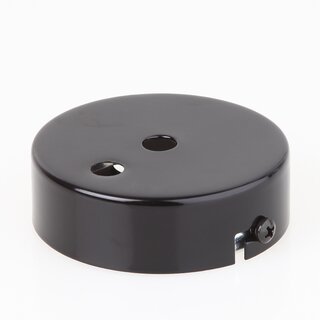 Lampen Zier-Baldachin Metall schwarz  80 mm fr 2 Lampenpendel