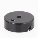 Lampen Metall Baldachin 80x25mm schwarz   fr 2 Lampenpendel