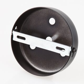 Lampen Zier-Baldachin Metall schwarz  100 mm fr 4 Lampenpendel