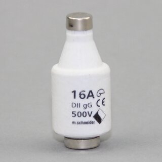 Diazed Sicherungseinsatz DII 16A 500V &ndash; Schmelzeinsatz gL &ndash; 10 Stck