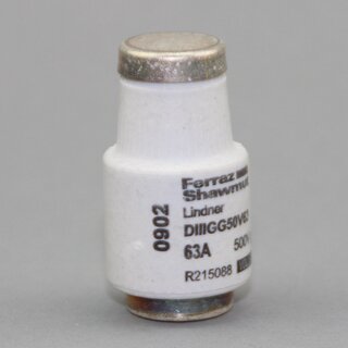 Diazed Sicherungseinsatz DIII 63A 500V &ndash; Schmelzeinsatz gL &ndash; 10 Stck
