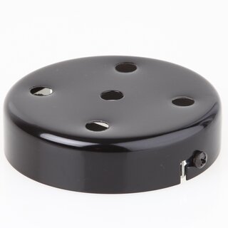 Lampen Zier-Baldachin Metall schwarz  100 mm fr 5 Lampenpendel