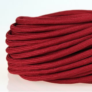 Textilkabel Stoffkabel bordeaux 3-adrig 3x0,75 Zug-Pendelleitung S03RT-F 3G0,75 