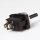 Lampen Einbau-Kippschalter M12 – 1-polig, AUS, 6A/250V, Flachstecker 4,8 mm, schwarz