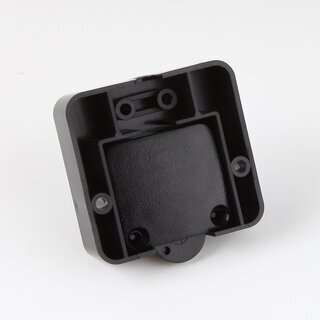Einbau-Truhentaster schwarz &ndash; 1-polig, 230V/2A, mit Gehuse und Zugentlastung, Interbr 50x50 mm