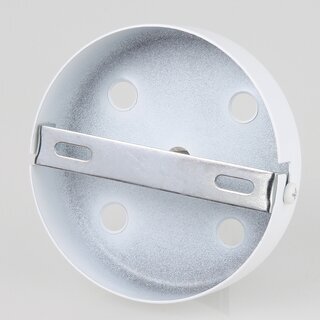 Lampen Zier-Baldachin Metall wei  100 mm fr 5 Lampenpendel