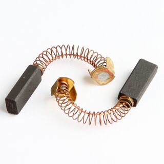 Kohlebrsten fr diverse Bohrmaschinen & Staubsauger (K313) &ndash; 5823 mm, mit Feder, Kabel & Fhrungsteller (1 Paar)
