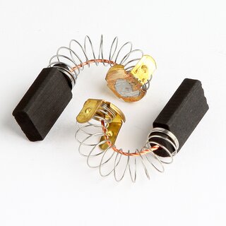 Kohlebrsten / Motorkohlen fr AEG Werkzeuge K1128 &ndash; 5x10x20 mm mit Feder, Kabel und Fhrungsteller &ndash; 2 Stck