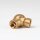 Lampen Kugelgelenk 19x33 mm, Messing roh, M10x1 Innengewinde auf M10x1 Innengewinde 90° kippbar