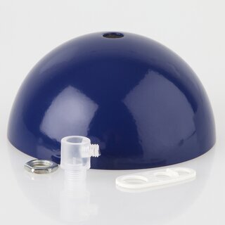 Lampen Baldachin Metall marineblau lackiert 50  100 mm mit Kunststoff-Zugentlaster