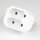 Schutzkontaktstecker-Adapter, weiß – 2 Eurosteckdosen, 250V/2,5A, mit Kinderschutz
