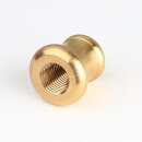 Ziermuffe 18x18 mm Messing – Lampen- und Leuchtenzubehör, M10x1 Innengewinde, roh unbehandelt