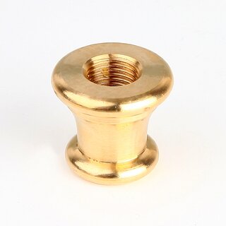 Ziermuffe 22x20 mm Messing &ndash; Lampen- und Leuchtenzubehr, M10x1 Innengewinde, roh unbehandelt