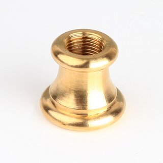 Ziermuffe 22x20 mm Messing &ndash; Lampen- und Leuchtenzubehr, M10x1 Innengewinde, roh unbehandelt