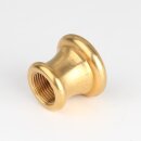 Reduzier-Ziermuffe 25x21 mm Messing – Lampen- und Leuchtenzubehör, M13x1 auf M10x1, roh unbehandelt