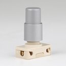 Lampen Druck-Einbauschalter silber &ndash; 1-polig,...