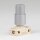 Lampen Druck-Einbauschalter silber – 1-polig, 250V/2A, Spezialknopf, M12 Zentralbefestigung