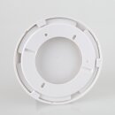 Lampenkabel Verteilerdose – Kunststoff weiß, Ø 100 mm, Höhe 14 mm, superflach mit Bajonett-Verschluss