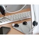 Kabelhalter – Kabelführung für den Schreibtisch selbstklebend – 5 Stück – schwarz