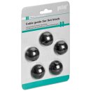 Kabelhalter – Kabelführung für den Schreibtisch selbstklebend – 5 Stück – schwarz
