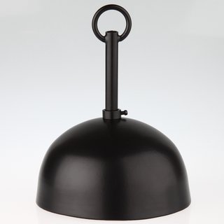 Lampen Baldachin 120x62mm Metall schwarz Kugelform mit Leuchtenaufhaengung