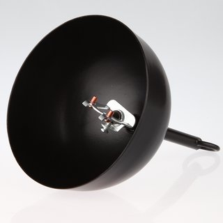 Lampen Baldachin 120x62mm Metall schwarz Kugelform mit Leuchtenaufhaengung
