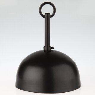 LampenBaldachin Metall schwarz  120 mm groe Kugelform mit Pendelrohr und Leuchtenaufhnger