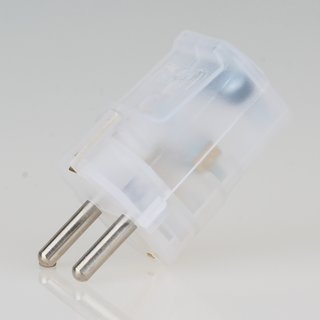 Schutzkontakt-Stecker transparent 250V/16A